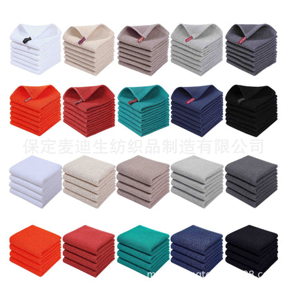 Cross-border Amazon pure cotton honeycomb kitchen dishwashing square towel can be suit with hook waffle square towel generation sticker code