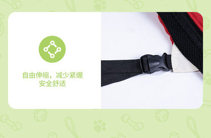 DONOYOYO Pet Carrier Portable Backpack for Dogs and Cats, Hemp-Cotton Chest Four-Legged Carrier Wholesale
