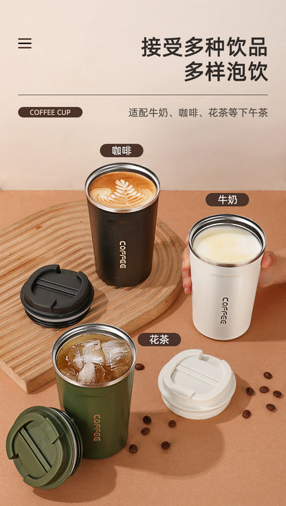 Summer Insulated Stainless Steel Water Cup, Thermos Cup, Coffee Cup, Double-Layer Car Cup, Smart Display Gift Cup, Customizable