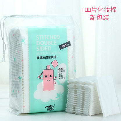 Wholesale Ramila cotton makeup cotton 50 pieces double-sided three-layer non-slag makeup remover cotton thickened 222 pieces
