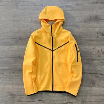 2024 Spring and Autumn Casual Sports Cotton Air Layer Hooded Zipper Cardigan Men's Jacket 490 Coat