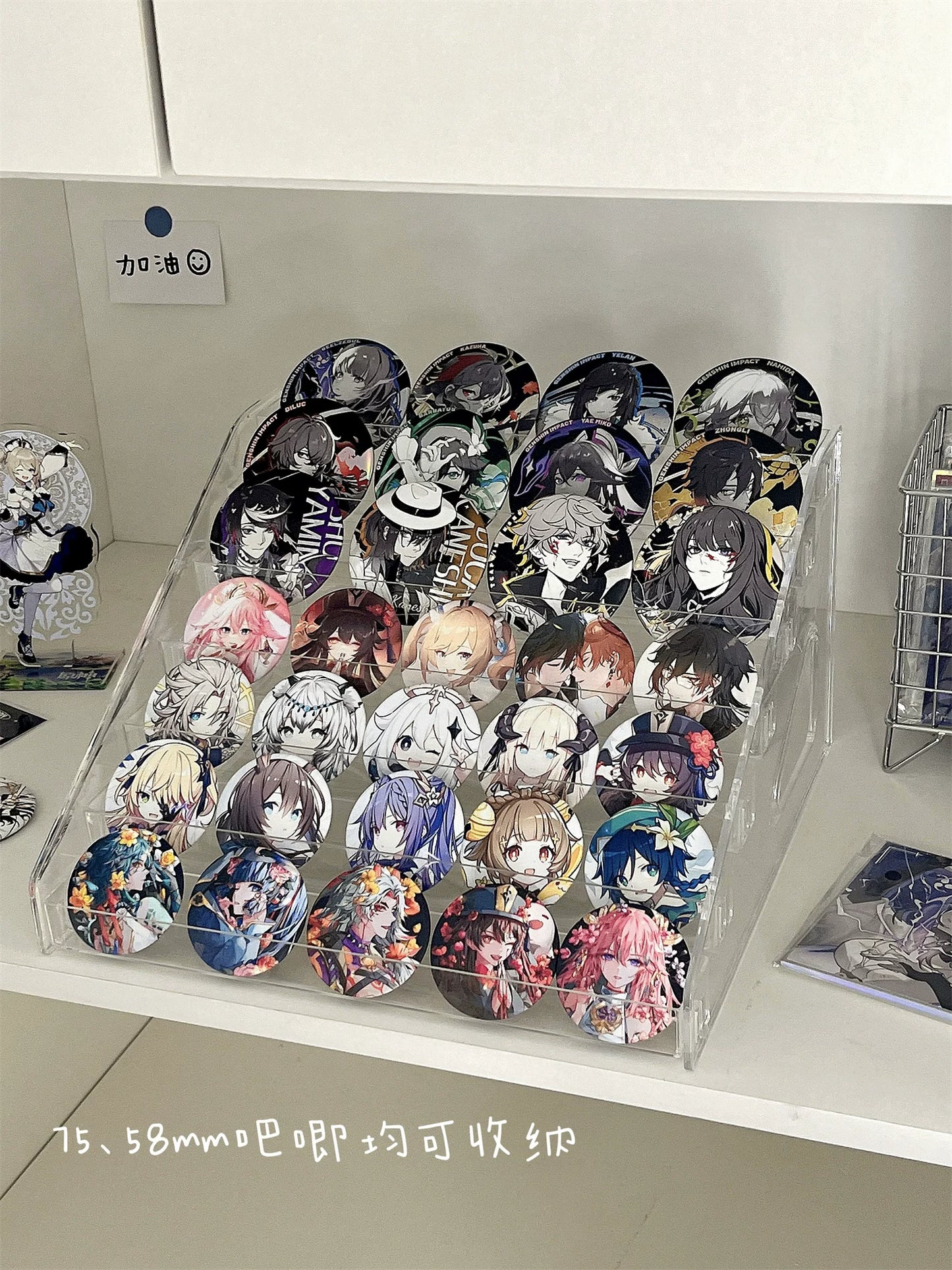 Acrylic Display Stand Transparent Desktop Millet Storage Box Ladder Shelf Peripheral Badge Desktop Storage Rack