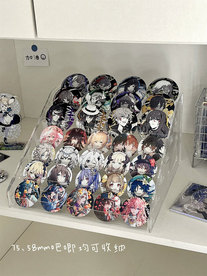 Acrylic Display Stand Transparent Desktop Millet Storage Box Ladder Shelf Peripheral Badge Desktop Storage Rack