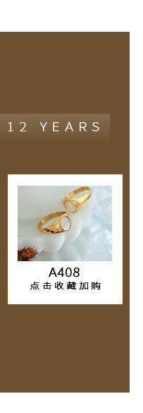 Niche Entry Luxury Zircon Embossed Star Moon Shape Shining Zircon Design Ring Titanium Steel Bracelet Girl's Jewelry