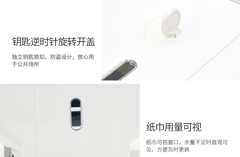 Ruiwo Large Roll Paper Box Hotel Toilet Paper Towel Holder Bathroom Large Roll Paper Towel Box Waterproof Large Roll Paper Holder