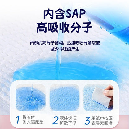 Pet Pee Pads, Dog Pee Pads, Thickened Deodorizing Bamboo Charcoal Adhesive-Backed Absorbent Disposable Diapers, Wholesale