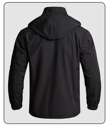 Men's Autumn and Winter Fleece-Lined Thickened Softshell Tactical Outdoor Sports Workwear Suit, Waterproof and Windproof