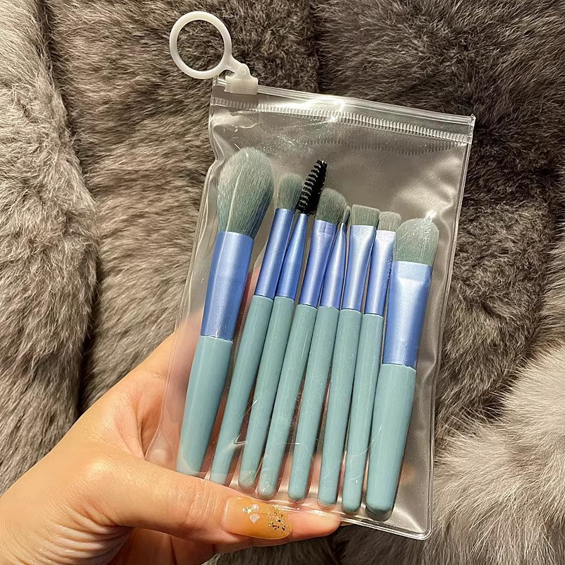 8 makeup brush suit portable short super soft travel blush brush eye shadow brush beauty tools for beginners