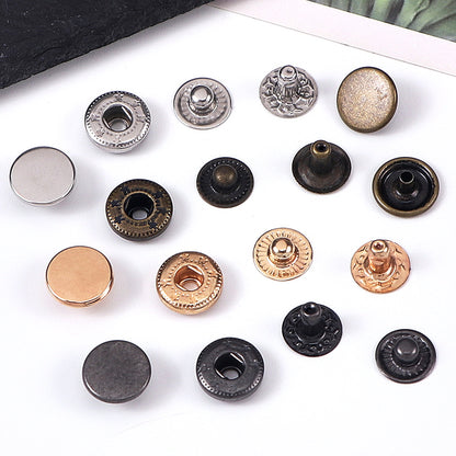 Down jacket button coat metal button frock coat cat coat double stainless steel snap button 655 button