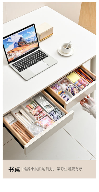 Built-in Partition Telescopic Cosmetic Lipstick Classification Dressing Table Deep Cabinet Partition Dormitory Drawer Inner Partition Storage Box
