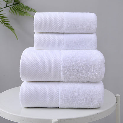 Hotel towel bath towel extra large absorbent pure cotton beauty salon hotel hot spring bed & breakfast white towel bath towel can add Logo