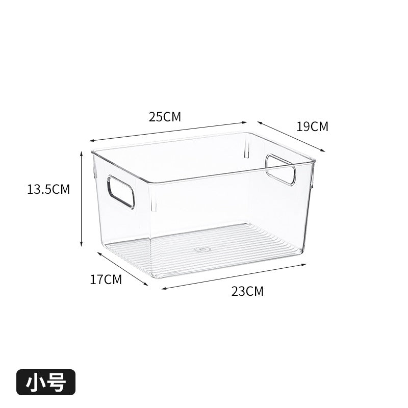 Transparent Storage Box Desktop Kitchen Cabinet Drawer Refrigerator Storage Box Acrylic Snacks Portable Storage Basket