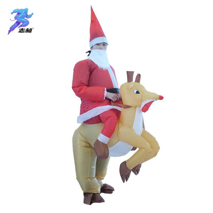 Cross-Border Hot Selling Christmas Tree Inflatable Suit Props Adult Christmas Tree Cosplay Holiday Costumes