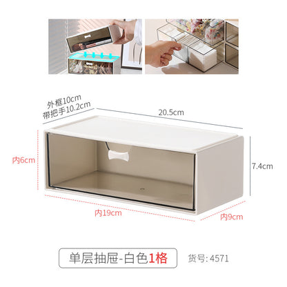 Transparent Storage Box Cosmetics Organizer Desktop Lipstick Makeup Brush Skin Care Product Pen Holder Makeup Box Storage Shelf