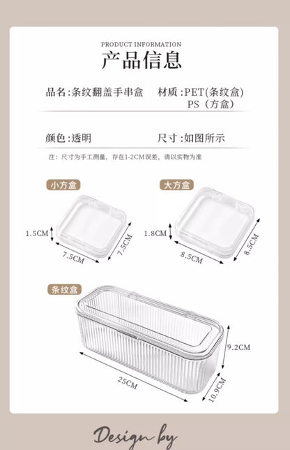 Acrylic Storage Box Jewelry Drawer Bracelet Storage Crystal Necklace Multi-lattice Jewelry Box Portable Anti-oxidation Bracelet