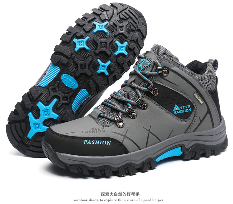 Cross-Border Recommendation for Autumn and Winter Men's Low-Top Outdoor Mountaineering and Hiking Sports Shoes, Men's Non-Slip and Wear-Resistant Work Boots