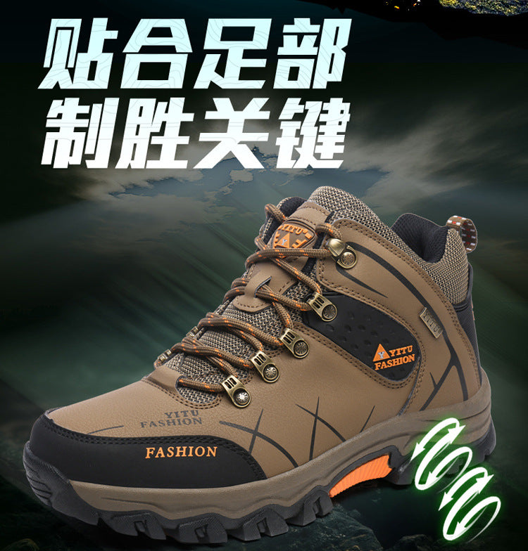 Cross-Border Recommendation for Autumn and Winter Men's Low-Top Outdoor Mountaineering and Hiking Sports Shoes, Men's Non-Slip and Wear-Resistant Work Boots