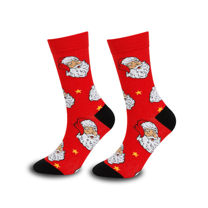 Cross-border Hot Christmas Socks Autumn and Winter Santa Claus Mid-tube Socks Elk Christmas Gifts Amazon Tide Socks