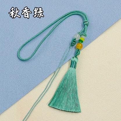 Tassel Handle Piece with Tassel, Handmade Woven DIY Short Sword Tassel Pendant