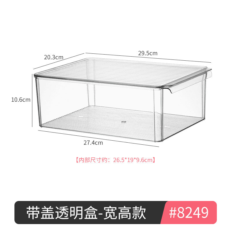 Storage box with lid storage box transparent acrylic kitchen cosmetics sundries station snacks toys clothes books