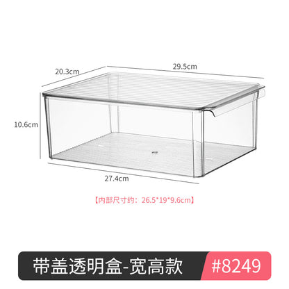 Storage box with lid storage box transparent acrylic kitchen cosmetics sundries station snacks toys clothes books