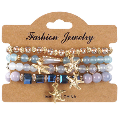 European and American Cross-Border Hot-Selling New Bohemian Bracelets Creative Tassel Multi-Layer Beaded Bracelets Fashion Jewelry