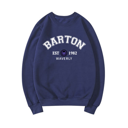 Autumn and Winter Sweatshirt for Women Thickened Letter Printed Round Neck Sweatshirt Plus Thin Velvet Sweatshirt for Women Casual Loose