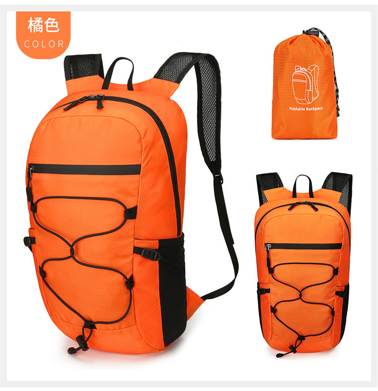 Cross-Border Outdoor Folding Backpack Waterproof Mountaineering Bag Backpack Folding Bag Outdoor Large Capacity Travel Backpack