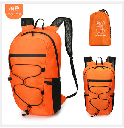 Cross-Border Outdoor Folding Backpack Waterproof Mountaineering Bag Backpack Folding Bag Outdoor Large Capacity Travel Backpack