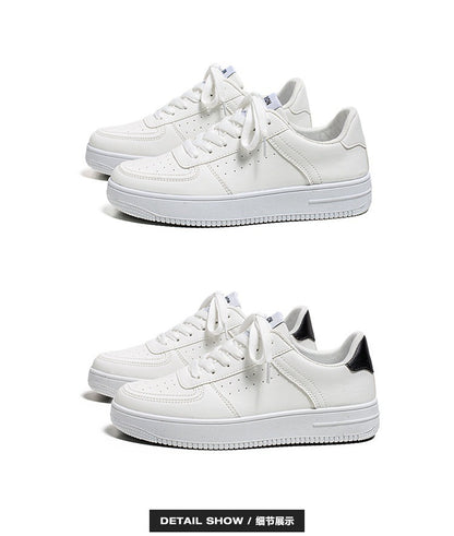 White Shoes Men's Summer Breathable Youth Casual All-match Men's Shoes 2024 New Student Pure White Sports Shoes