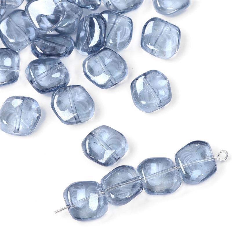 Glass color-plated oblique crystal beads antique diy handmade hairpin necklace material accessories cross-border a generation of hair
