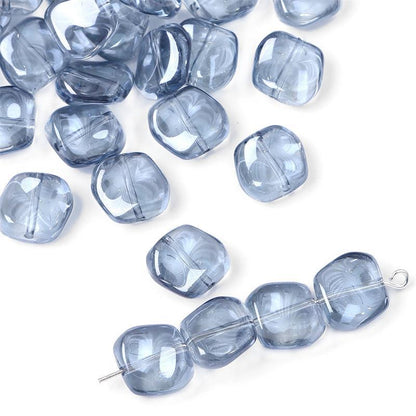 Glass color-plated oblique crystal beads antique diy handmade hairpin necklace material accessories cross-border a generation of hair