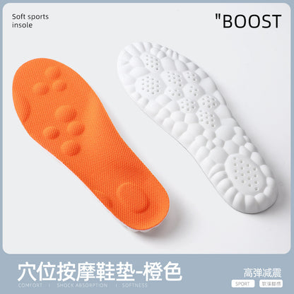 Super Soft Insoles That Feel Like Stepping on Shit, so You Won’T Get Tired after Standing for a Long Time, Thickeneded Massage for Men and Women, 4D Cloud Arch Support, Sports Shock Absorption and Sweat Absorption