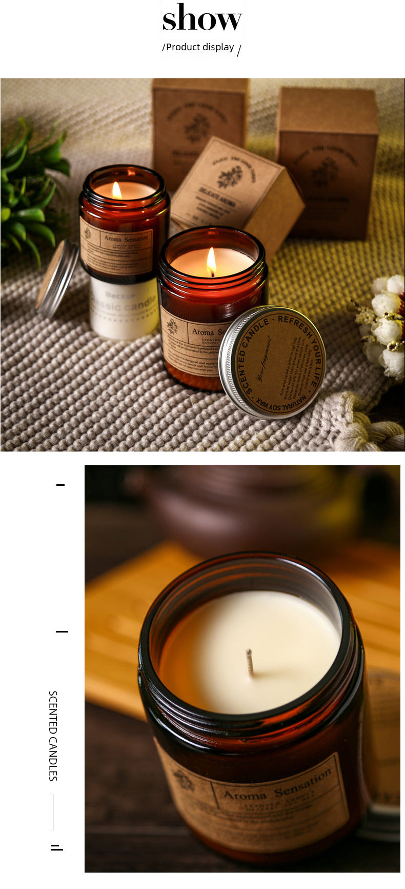 Cross-Border Smokeless Aromatherapy Candles, Souvenirs, Handmade Soy Wax Candle Cup Gift Boxes, High-End Home Fragrance Decorations