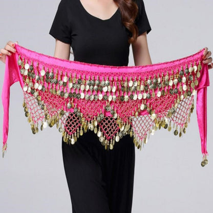 Belly Dance Waist Chain Indian Dance Dance Waist Seal Oriental Dance Belt Waist Towel Performance Clothing Practice Performance Accessories Hip Towel
