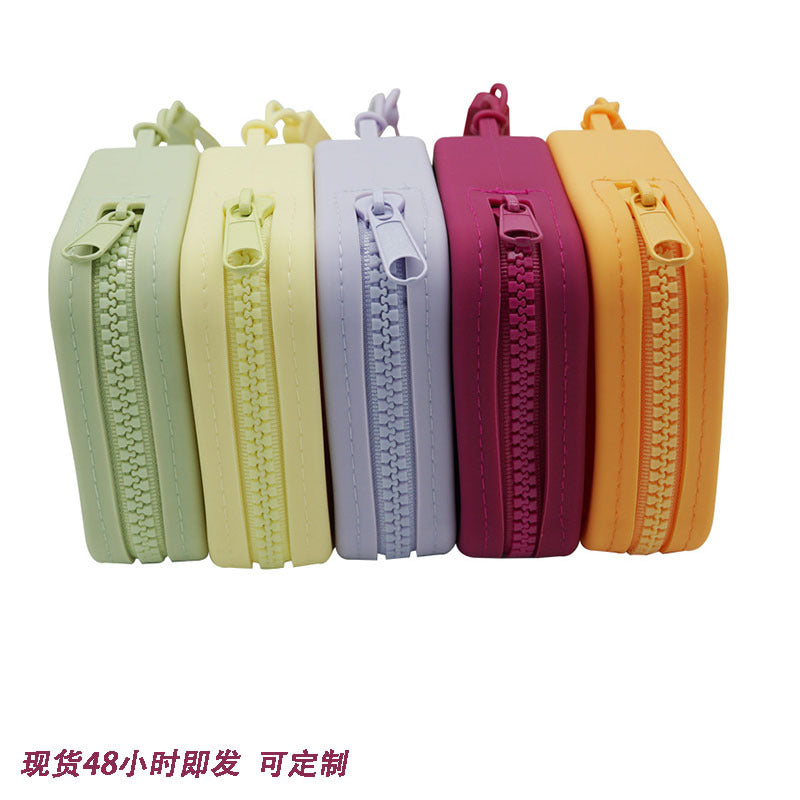 Portable Storage Silicone Cosmetic Bag Change Sanitary Napkin Storage Bag Coin Bag Large Key Case Headset Multi-purpose
