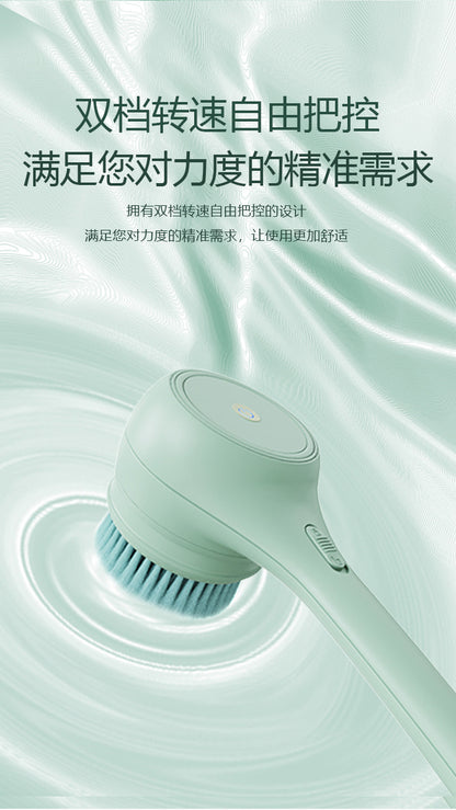 Dual-Handle Electric Bath Scrubber with Five Brush Heads, Spa-Grade Bath Brush, Wireless Electric Bath Brush, Body Cleansing Device