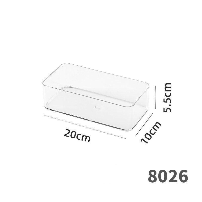 Enlarge 40cm Long Transparent Box Narrow Long Square Storage Box 15cm Wide Water-tight Drawer Finishing