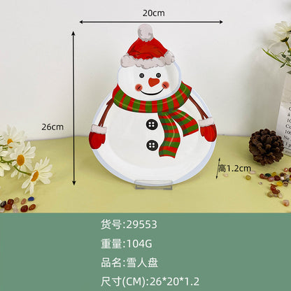 Wanshan melamine plate factory wholesale cross-border European and American dried fruit snack plate home creative pumpkin shape Christmas plate