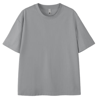 Dan Baoni | Summer Cool Sense Sunscreen Solid Color Advanced Sense Ice Silk Men's T-Shirt Loose Round Neck Shoulder Short Sleeve Customization