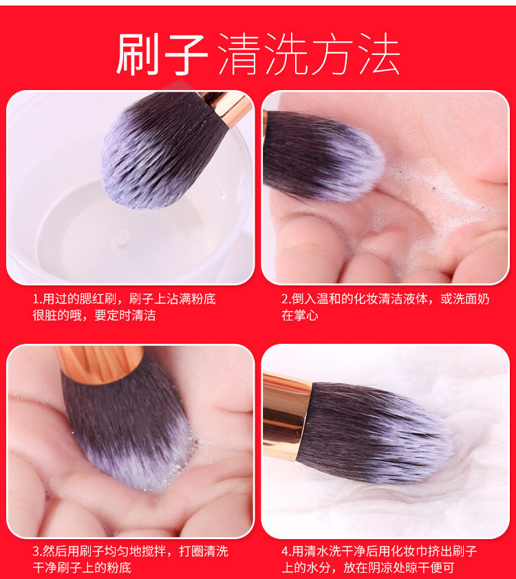 Marble makeup brush wholesale powder brush blush eye shadow brush full set of beauty tools 10 sets of brush bag beauty brush