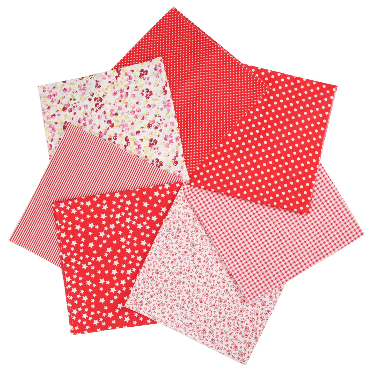 7 Color Patchwork Cloth Group Plain Flower Cloth Broken Plaid Dot DIY Cotton Small Fresh Plant Printing Cloth