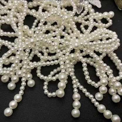 Wholesale bouquet bow jewelry imitation pearl cake decoration bow chain Valentine's Day accessories accessories decoration