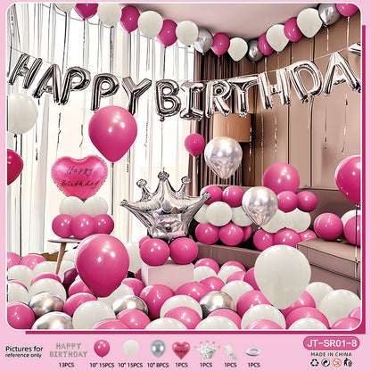 Birthday Balloon Party Decorations Scene Layout Background Wall Dressing Supplies Premium Feeling Package Foreign Trade suit