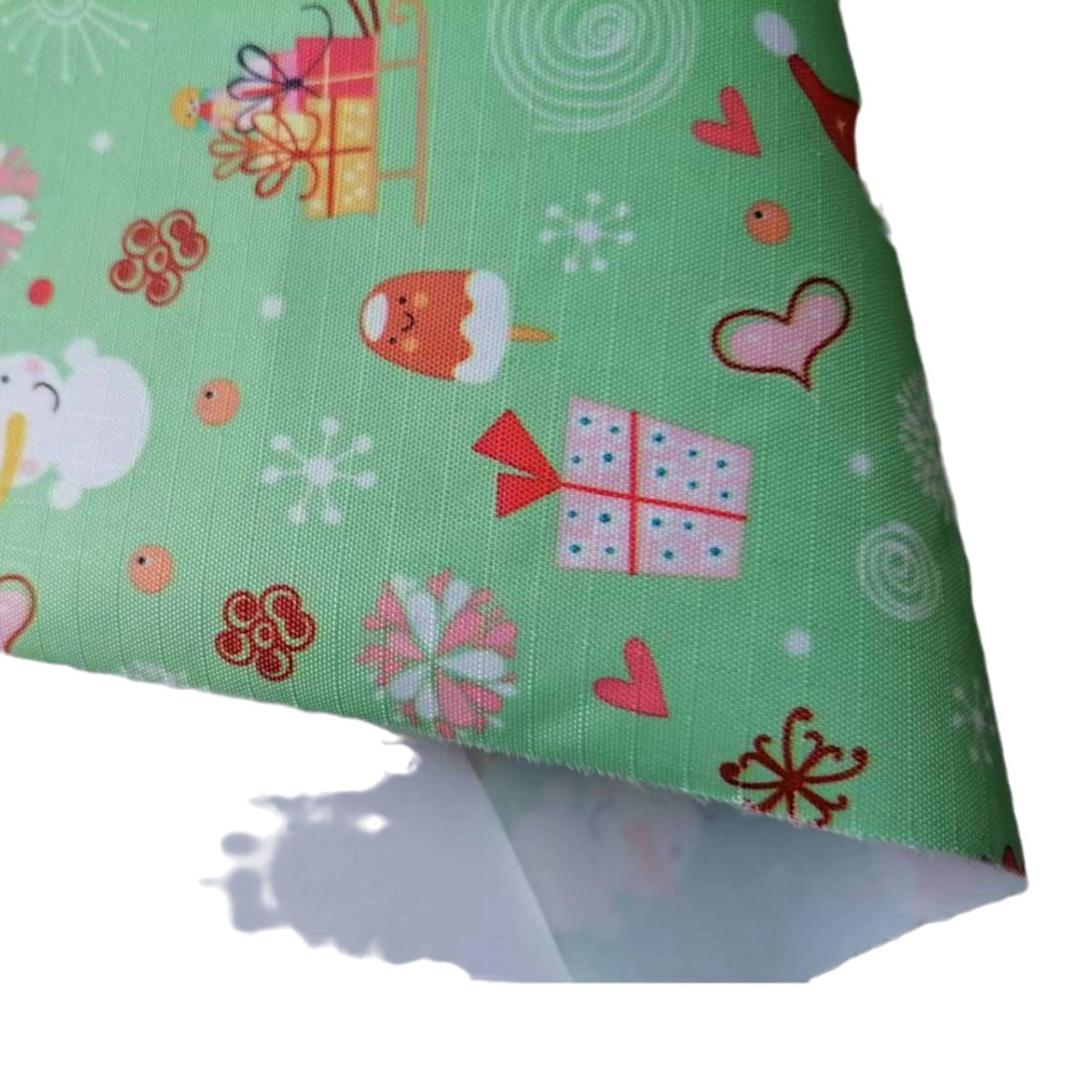 210 Five-Point Pvc Printed Oxford Cloth Christmas Fabric Christmas Tree Packaging Bag Polyester Fabric Christmas Decoration