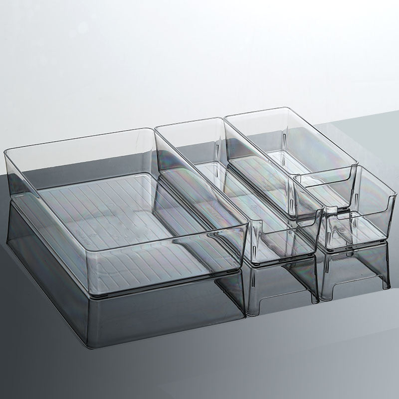 Enlarge 40cm Long Transparent Box Narrow Long Square Storage Box 15cm Wide Water-tight Drawer Finishing