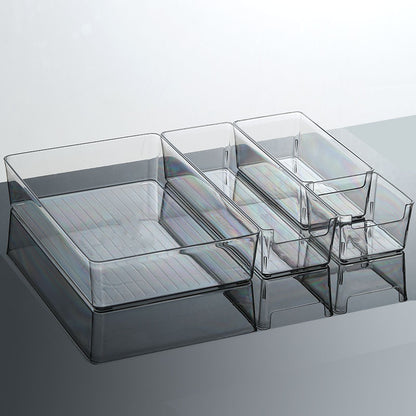 Enlarge 40cm Long Transparent Box Narrow Long Square Storage Box 15cm Wide Water-tight Drawer Finishing