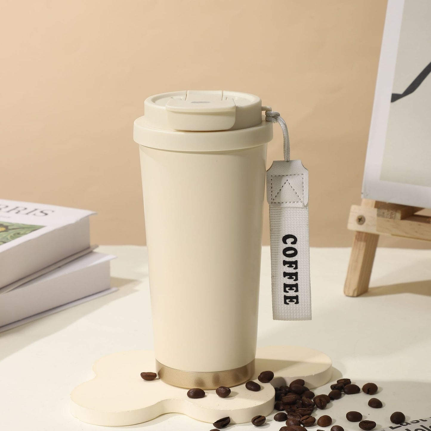 Summer Insulated Stainless Steel Water Cup, Thermos Cup, Coffee Cup, Double-Layer Car Cup, Smart Display Gift Cup, Customizable