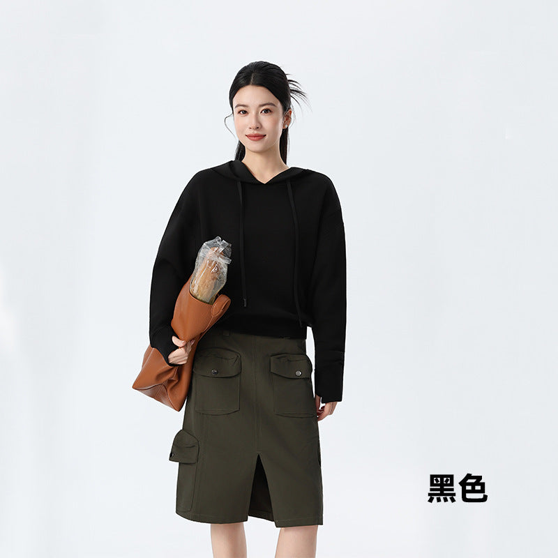 Couple Style Air Layer Hooded Top for Women, Lightweight, Breathable, High-End, Slim, Casual, Loose Sweatshirt, New Trendy Brand