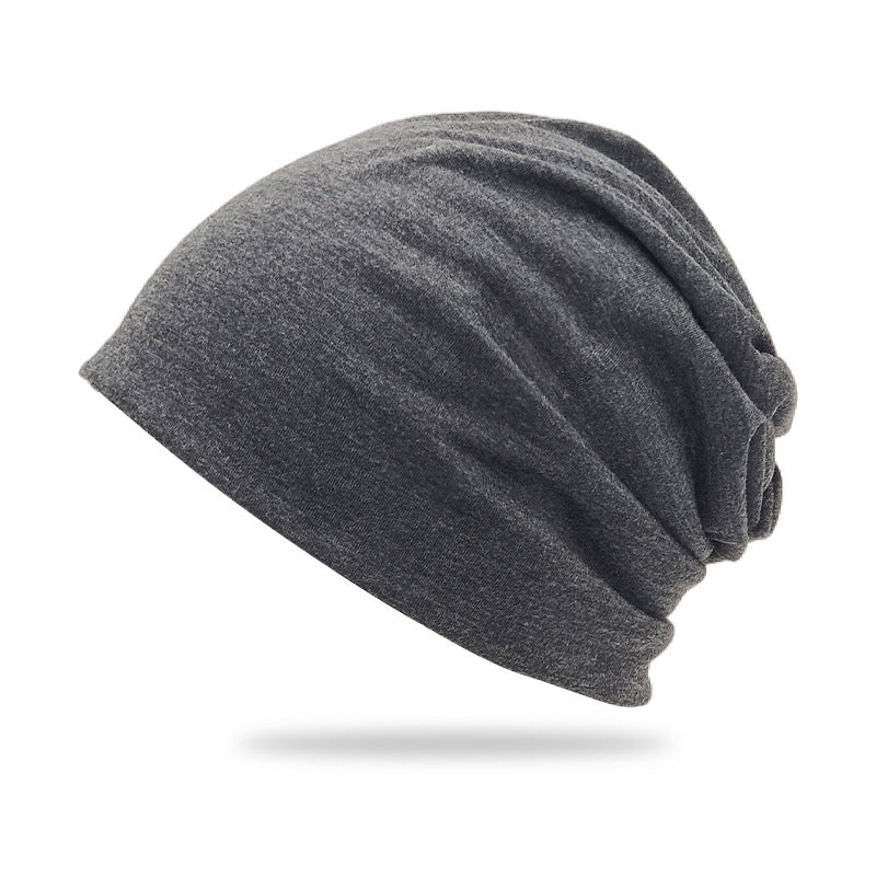 Cross-Border New Style Solid Color Slouchy Beanie, Popular Double-Layer Pullover Hat, Thin Postpartum Hat, Cold Weather Hat Wholesale